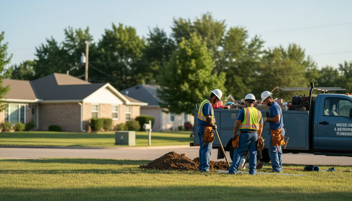 Residential water line and bathroom plumbing service in Royal, IA